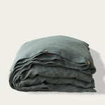 Load image into Gallery viewer, Forest Green Linen Bed Set
