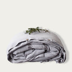 Load image into Gallery viewer, Light Grey Washed Linen Bed Set
