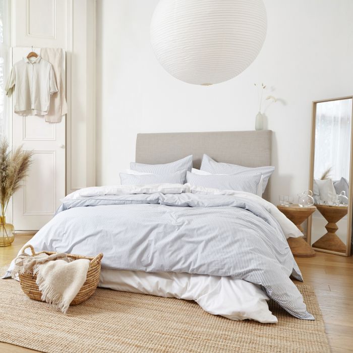 Blue Stripe Bedding Set
