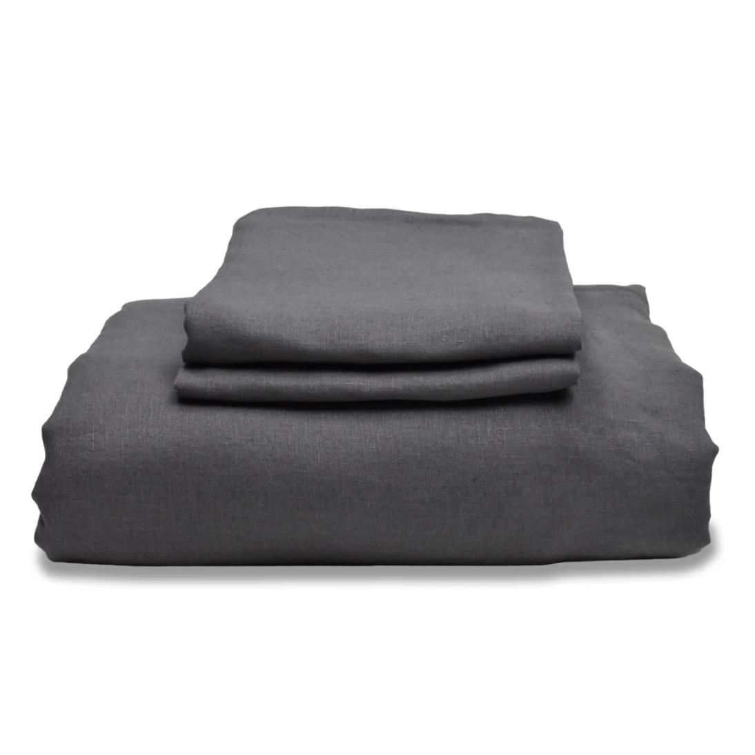 Grey Linen Duvet Set