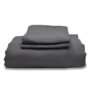 Grey Linen Duvet Set