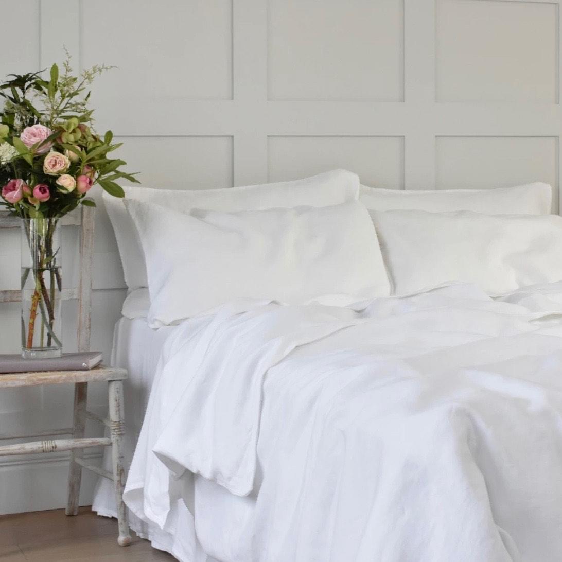 White Linen Duvet Set