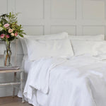Load image into Gallery viewer, White Linen Duvet Set
